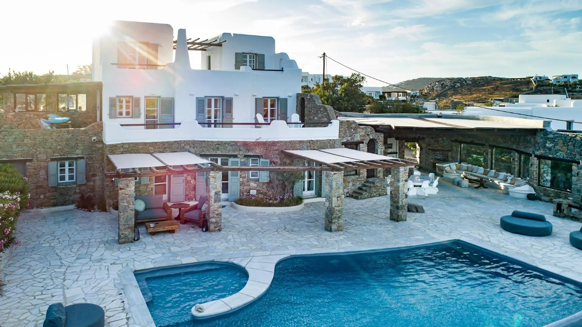 Melangio Villa Private Pool & Sunrise Views - 2024 Renovation Mykonos Town 希腊